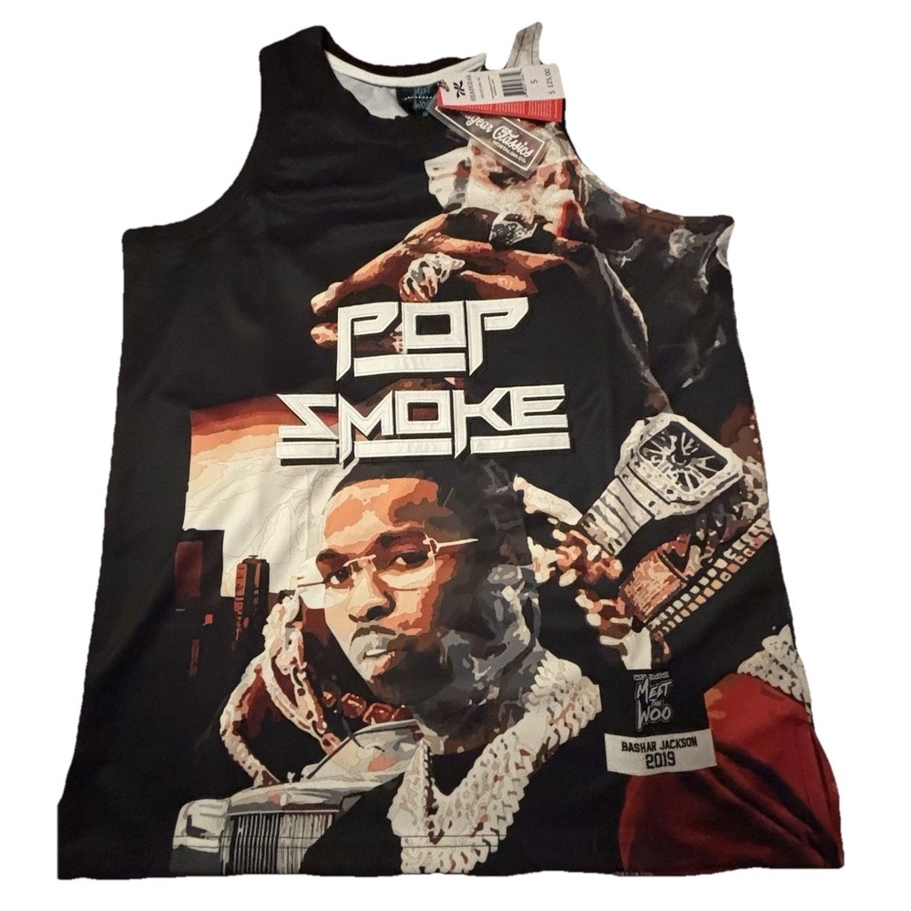 Men's Headgear Classics Pop Smoke‎ Meet The Woo Basketball Jersey Small NWT!